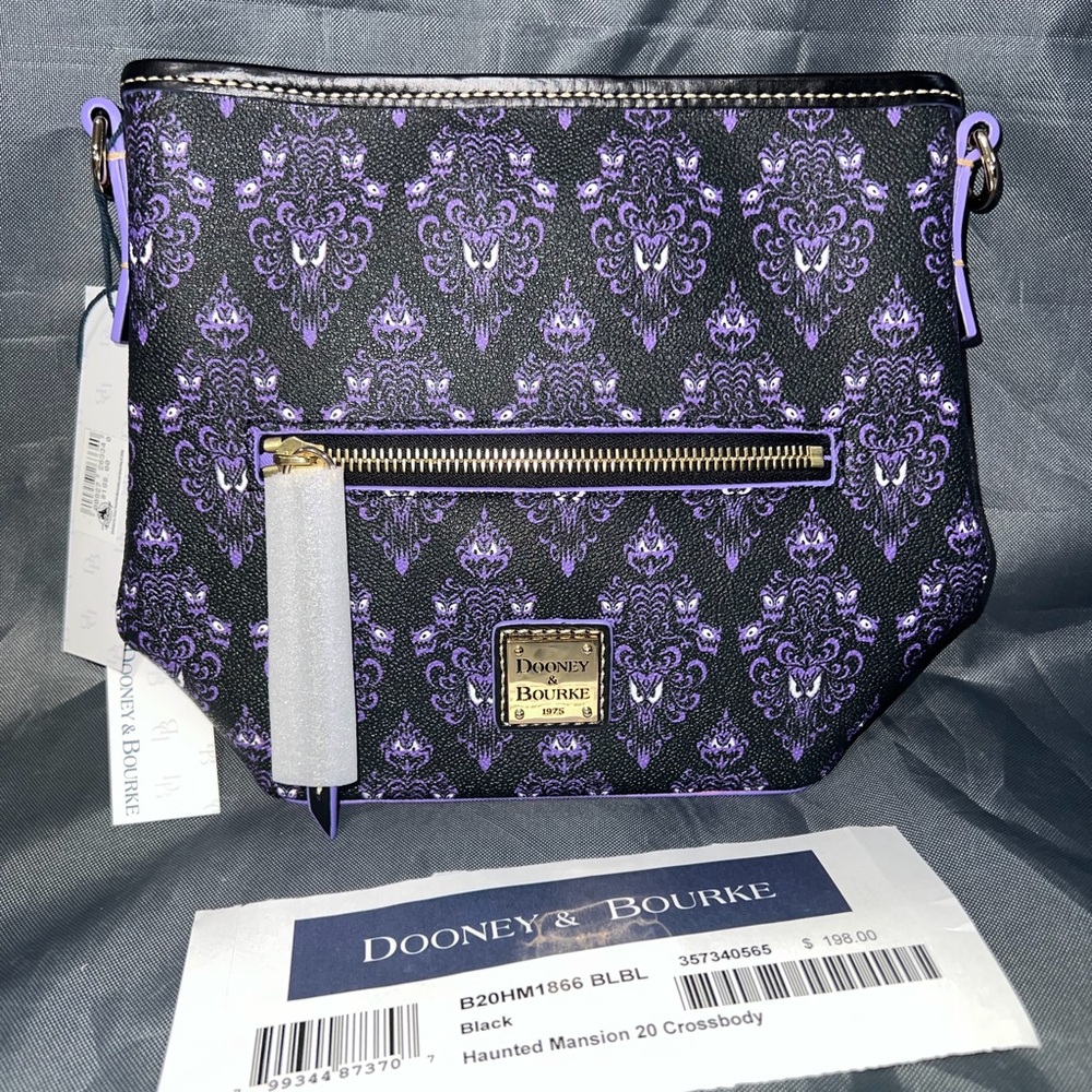 DOONEY & BOURKE DISNEY Haunted Mansion Wallpaper Crossbody Bag  New With Tags